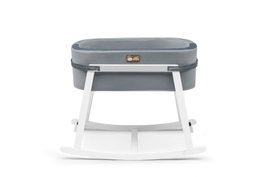 Hanah Home Cuna 90x58x70 cm Gris y Blanco con Estructura Metálica y Tejido Poliéster Fácil Limpieza